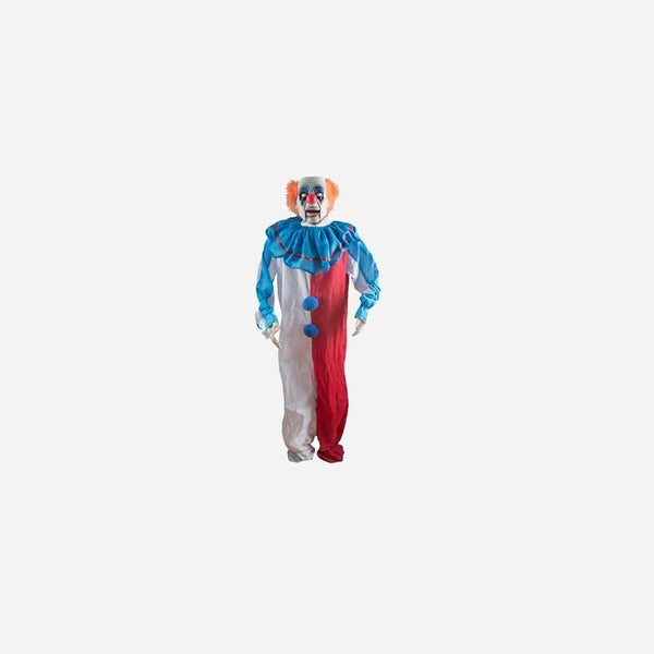 Zombie clown lumineux sonore et motorisé 1,8 m