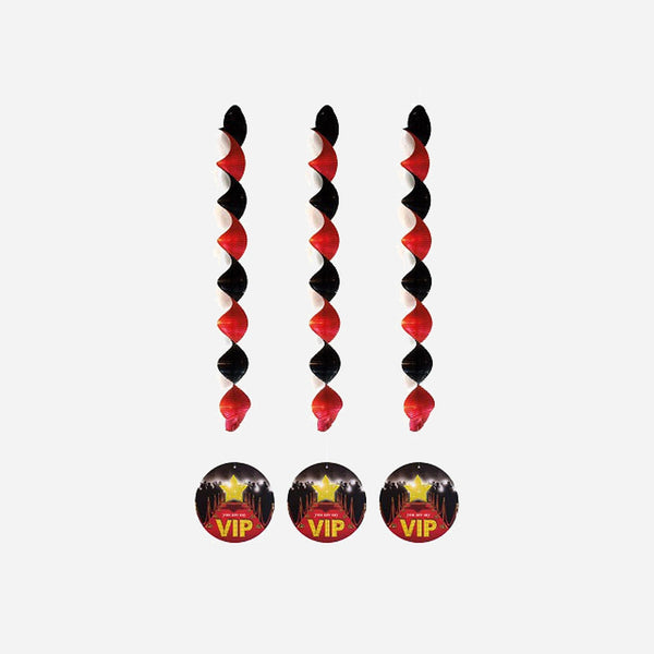 Lot de 3 suspensions métallisées " you are my VIP" 81 cm