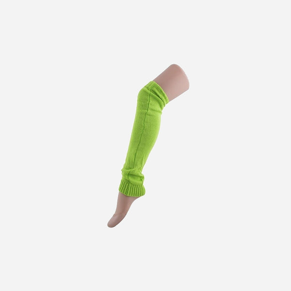 Paire de jambière tricotée verte adulte 60 cm
