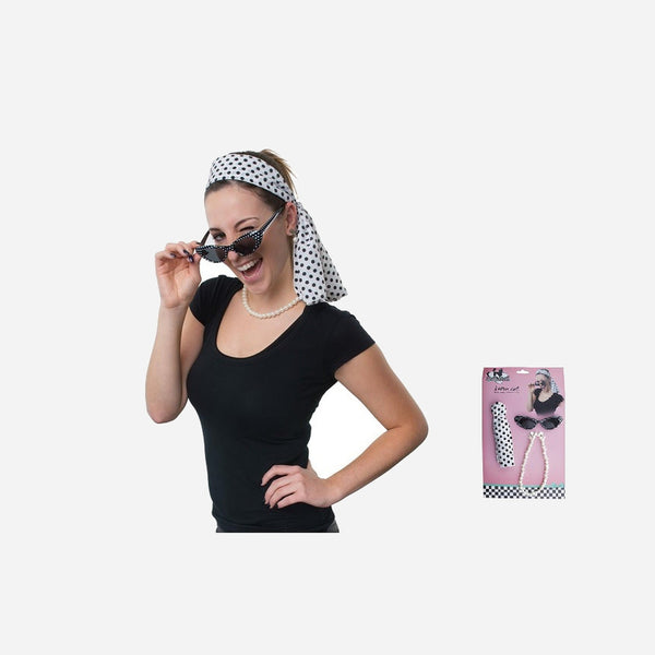Set accessoires Rock'Roll années 50-60 femme 4 pièces