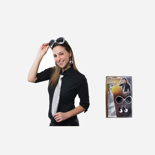 Set accessoires Disco femme 3 pièces