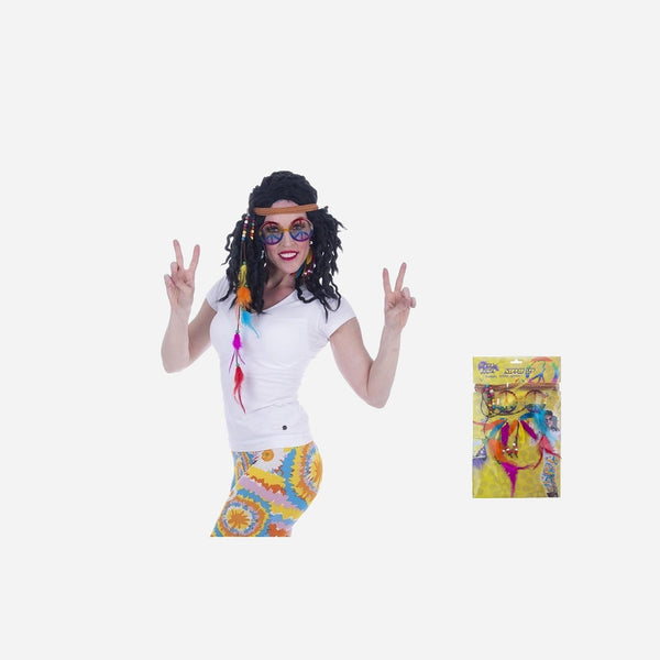 Set accessoires Peace & Love femme 3 pièces