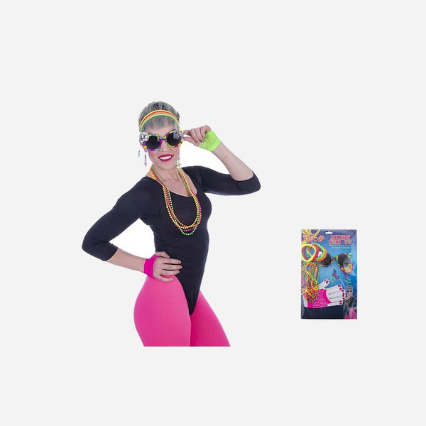 Set accessoires "Rocking Star" neon femme 5 pièces