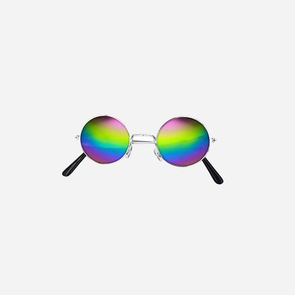 Lunettes gag baba cool rondes multicolore