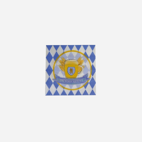 Lot de 16 serviettes Oktoberfest en papier 33 × 33 cm
