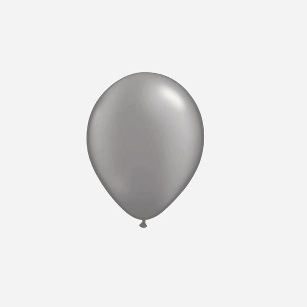 Ballon latex métallisé argent 29 × 40 cm