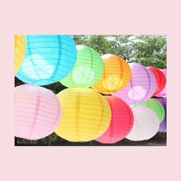 Lampion décoratif boule vert 25 cm