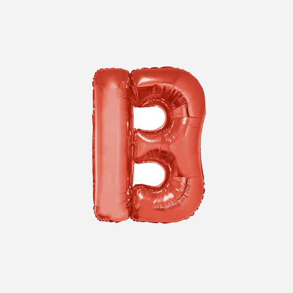 Ballon lettre "B" en aluminium 1 m rouge