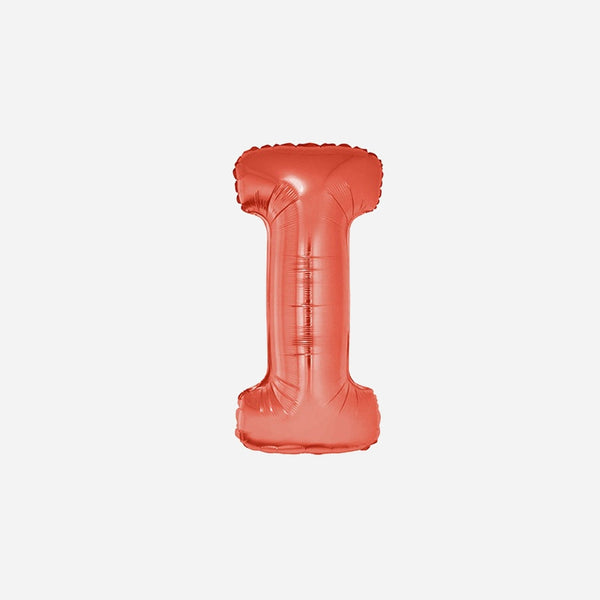 Ballon lettre "I" en aluminium 1 m rouge