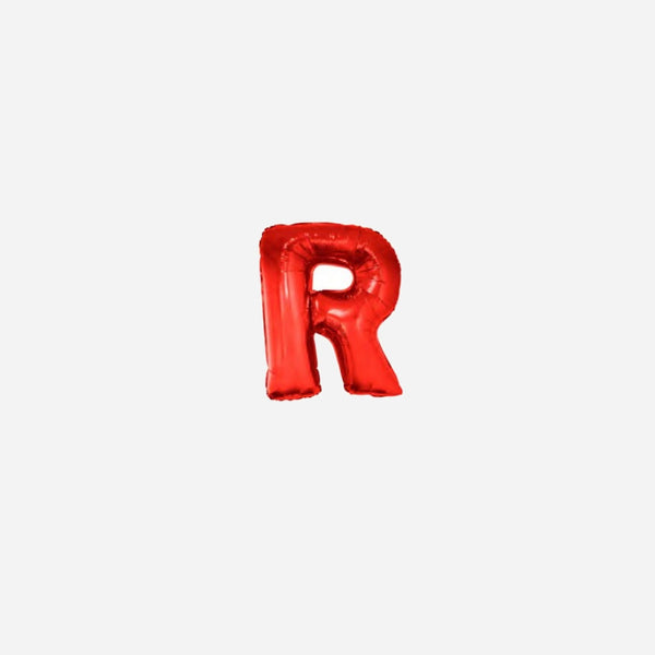 Ballon lettre "R" en aluminium 1 m rouge