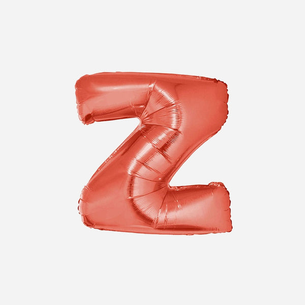 Ballon lettre "Z" en aluminium 1 m rouge