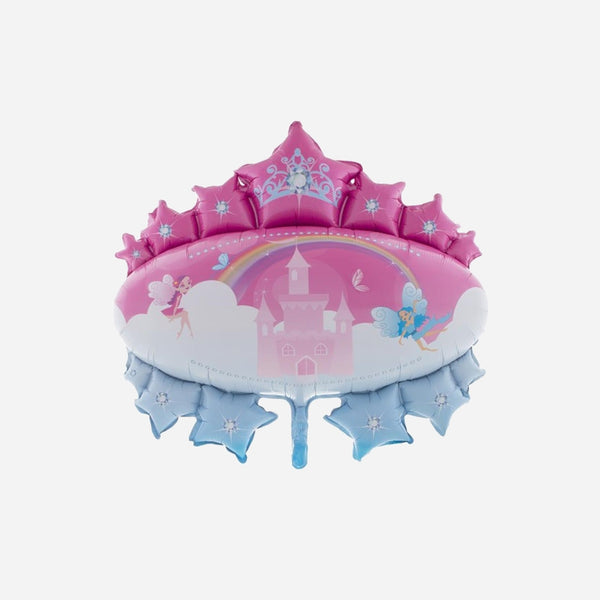 Ballon aluminium princesse rose bleu 90 × 95 cm
