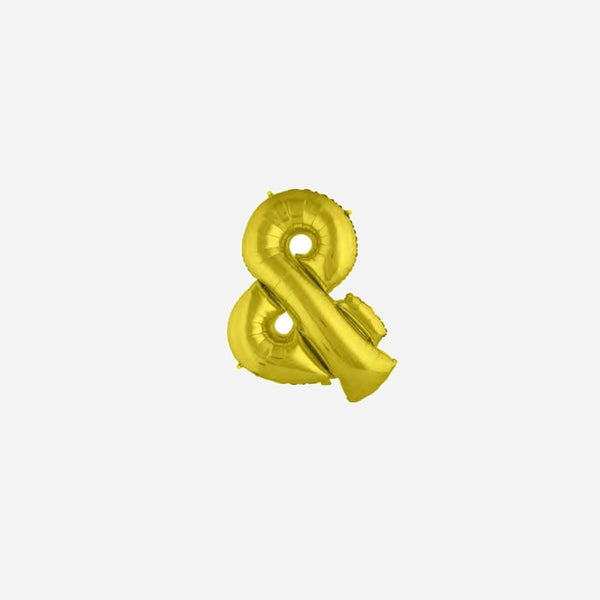 Ballon symbole "&" en aluminium 1 m or