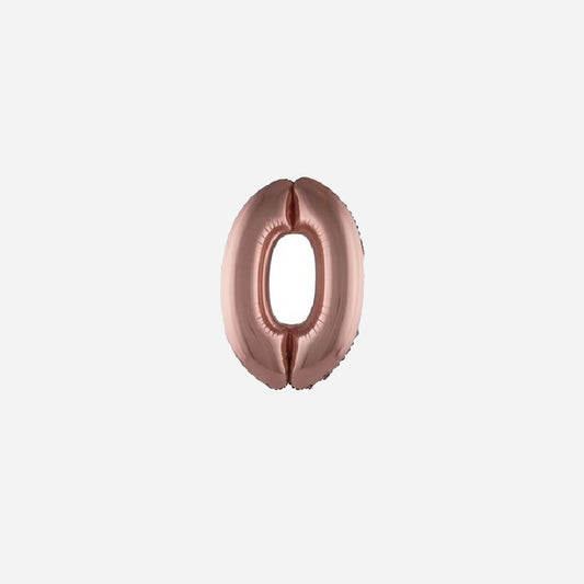 Ballon chiffre "0" en aluminium 1 m