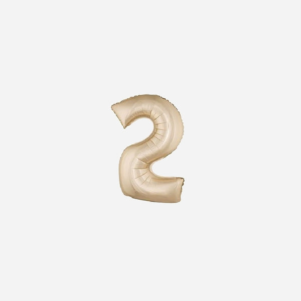 Ballon chiffre "2" en aluminium 1 m