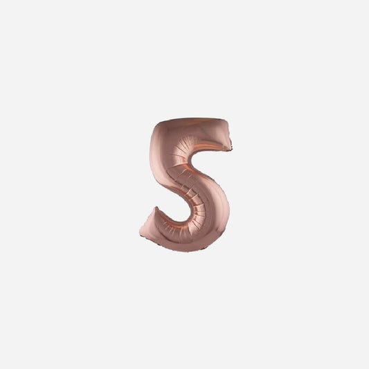 Ballon chiffre "5" en aluminium 1 m