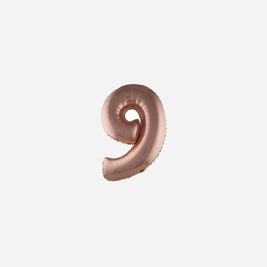 Ballon chiffre "9" en aluminium 1 m
