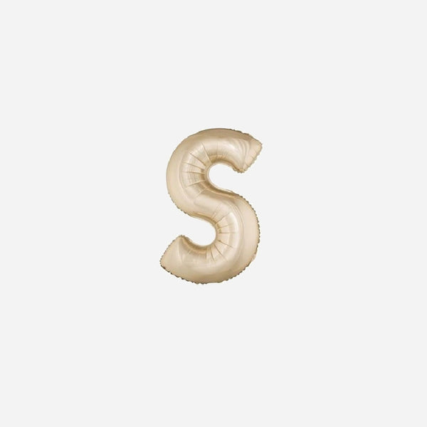 Ballon lettre "S" en aluminium 1 m