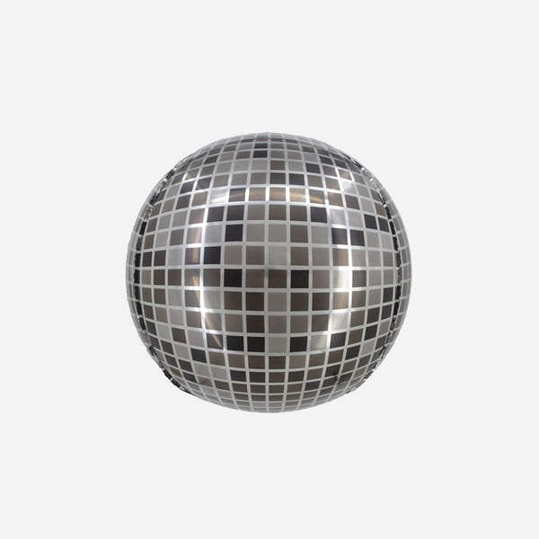 Ballon aluminium boule disco argent 55 × 46 cm