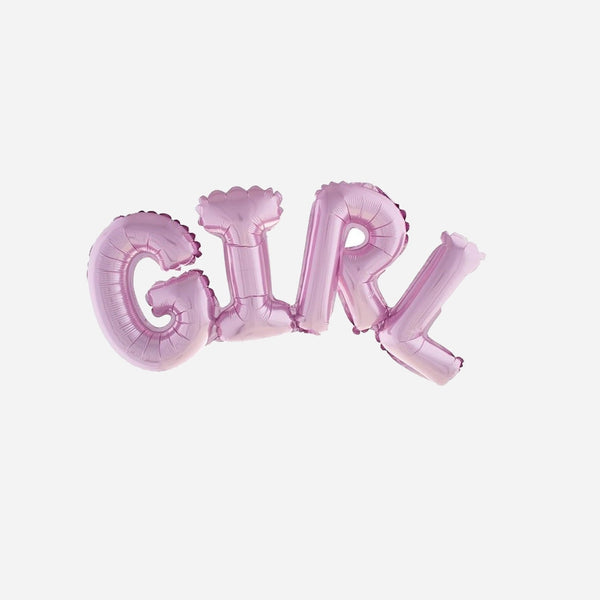 Ballon aluminium "girl" rose 97 × 37 cm