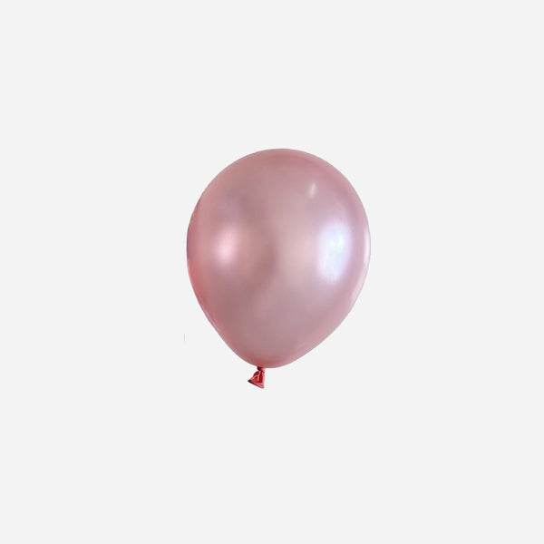 Ballon latex métallisé or rose 29 × 40 cm