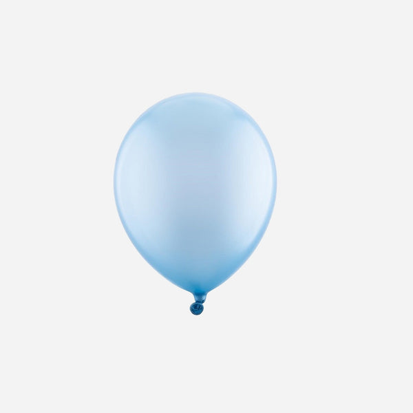 Ballon latex métallisé bleu clair 29 × 40 cm