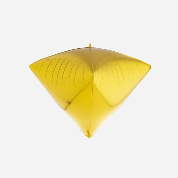 Ballon aluminium 3D diamant or 61 cm