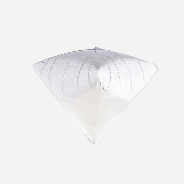 Ballon aluminium 3D diamant argent 61 cm