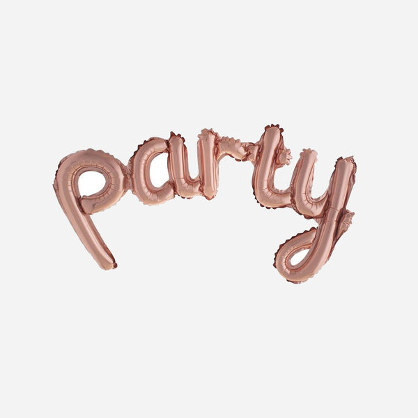 Ballon aluminium "party" rose 113 × 46 cm