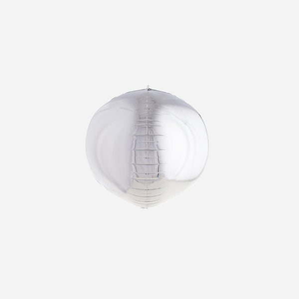 Ballon aluminium 3D rond argent 81 cm