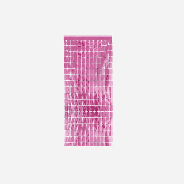 Rideau décoration métallique rose clair 2 × 1 m