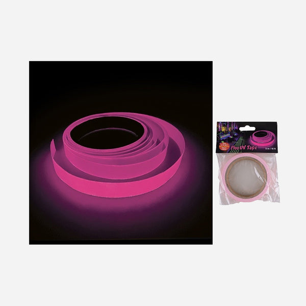 Ruban adhésif fluo rose 5mx15 mm