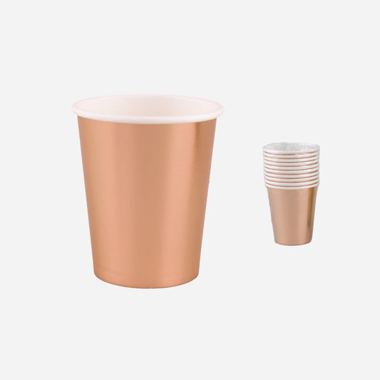 Lot de 8 gobelets en carton 25 cl