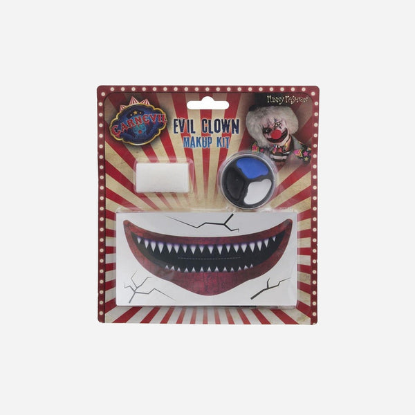 Set de maquillage clown d'horreur 5 pièces de fête