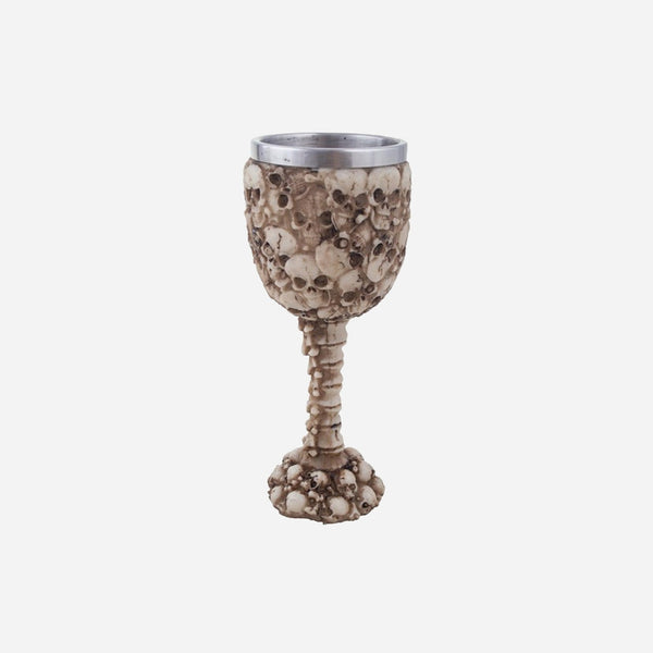Verre coupe motif squelettes crânes 18 cm