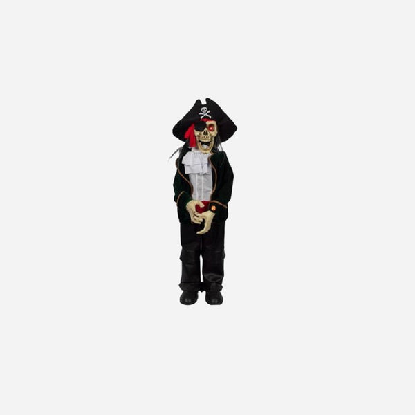 Squelette pirate lumineux sonore et motorisé 1 m