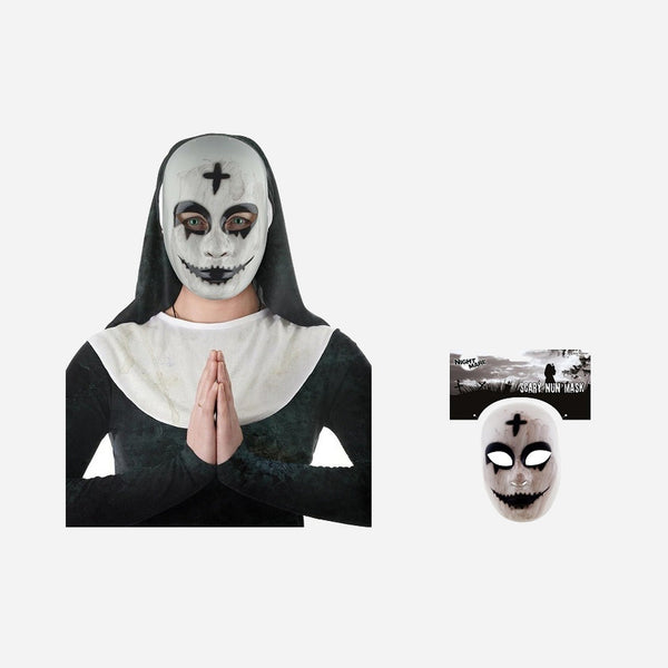 Masque d'infirmière/nonne d'horreur 24 × 15 cm