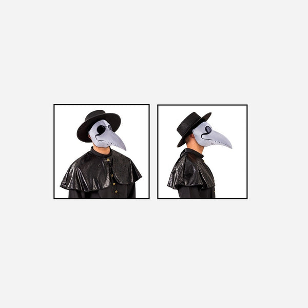 Masque latex d'horreur "médecin de la peste" blanc