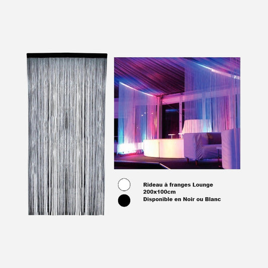 Rideau de salon à franges Lounge 2 × 1 m