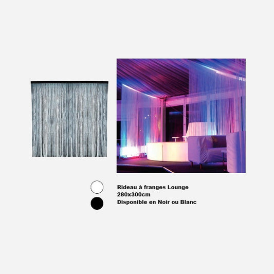 Rideau de salon à franges Lounge 2.8 × 3 m