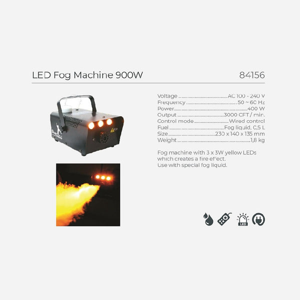 Machine à fumée avec 3 Led's ambrés 700W