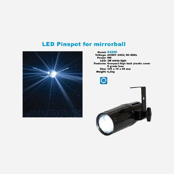 Projecteur point LED pour boule à facettes