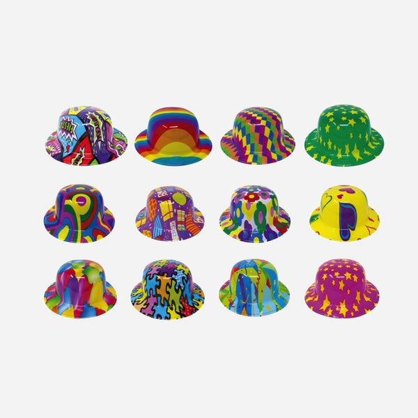 Chapeau melon en PVC glossy assorti 26 × 22 cm