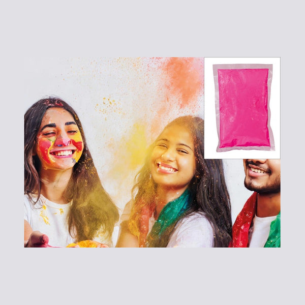 Sachet de poudre Holi rose 200 g