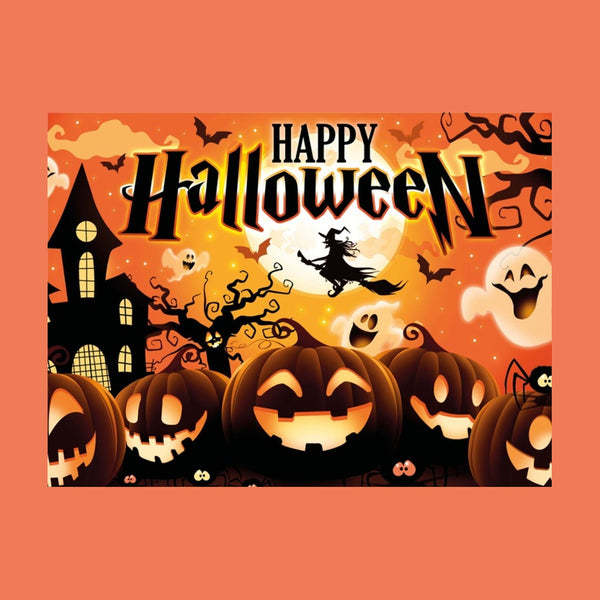Mur d'image photocall tissu Happy Halloween 2.2x1,5 m