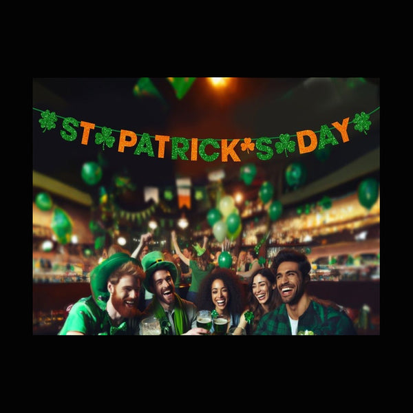 Guirlande à paillettes st patrick's day 3 m