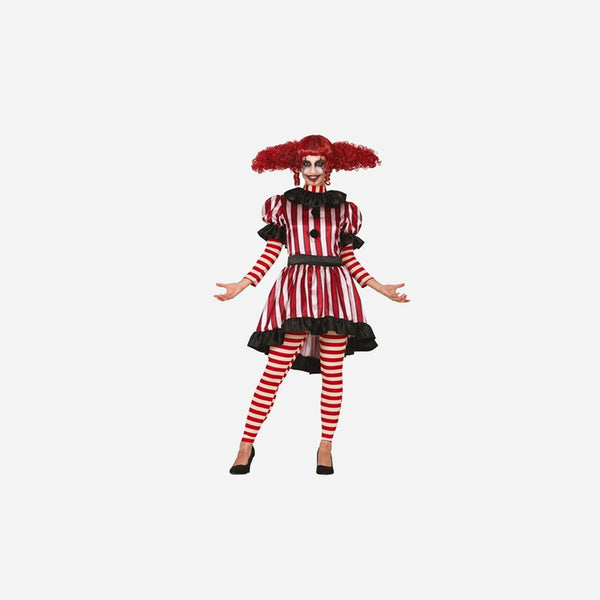 Déguisement de clown diabolique 2 pièces femme