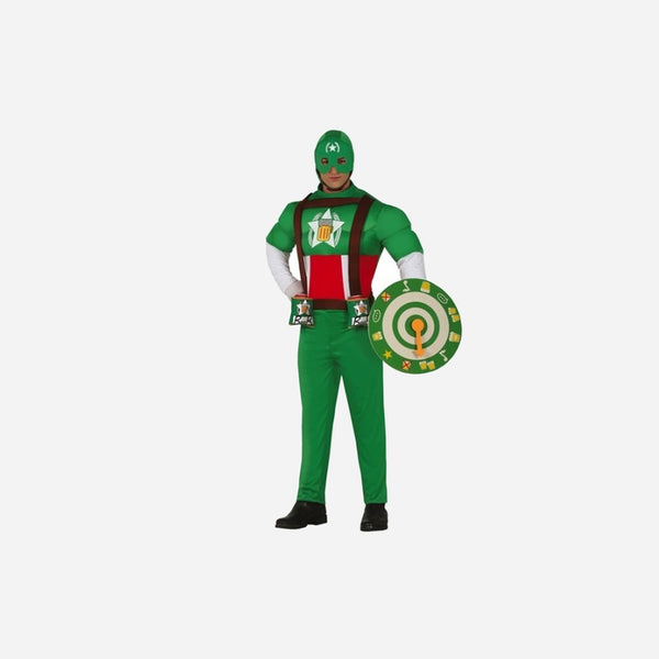 Déguisement gag Capitaine Beer vert 3 pièces homme
