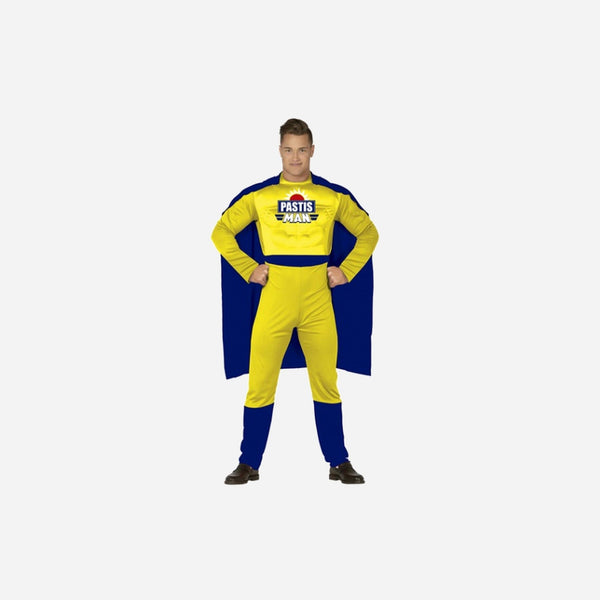Déguisement gag humour Pastis Man jaune 2 pièces homme