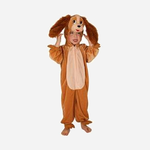 Déguisement peluche chien brun Taille 116 cm